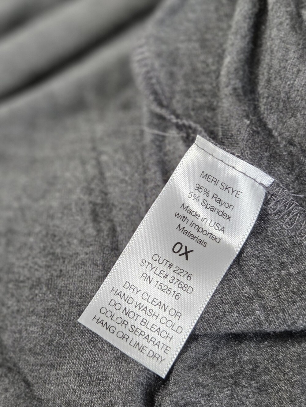 Meri Skye Knot-Hem Long Sleeve Tee in Charcoal by - Picture 8 of 12
